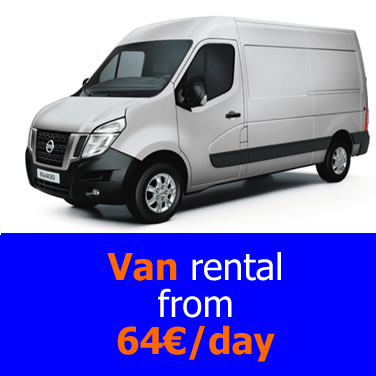 Van hire Málaga from 70 euro day